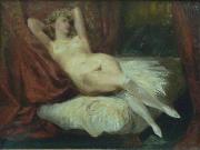 Eugene Delacroix The woman with white socks France oil painting artist